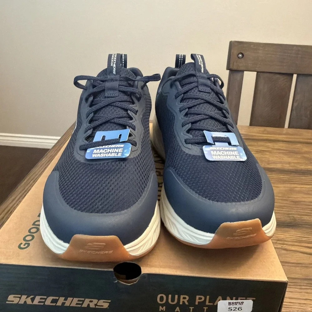 Men's Sketchers Navy Blue Size 13 Extra Wide Style: Rekze …X1